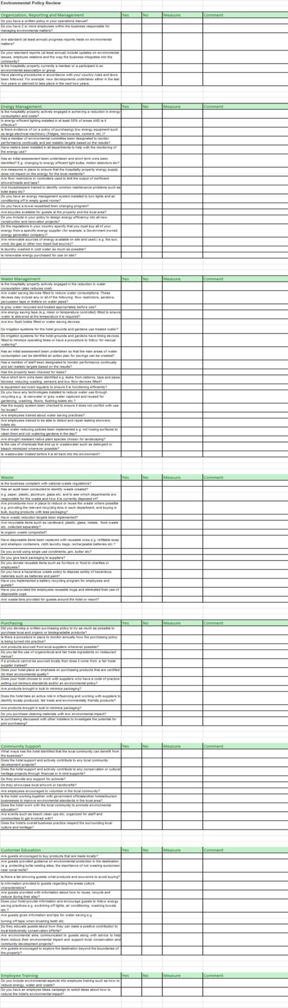 Environmental Policy Review